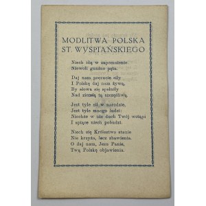 Wyspiański Stanisław, Poľská modlitba svätého Wyspiańského [1918].