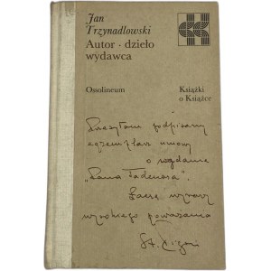 Trzynadlowski Jan, Autor, Werk, Herausgeber [Reihe Bücher über Bücher].