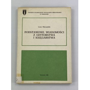 Marszałem Leon, Základné znalosti o vydávaní a kníhkupectve
