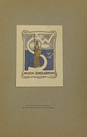 Reproduction of Wilhelm Schölermann's exlibris designed by Emil Orlik [1897].