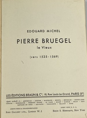 Michel Edouard, Pierre Bruegel [Collection des Maitres].