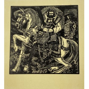 Jakubowski Stanisław, Götter der Slawen, Tafel I Swiatowit, Holzschnitt