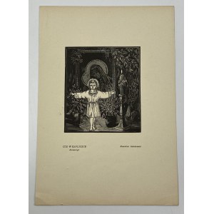Jakubowski Stanislaw, Miracle in a Chapel woodcut [1932].