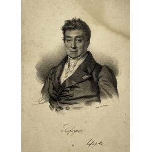 Delpech François Séraphin, Portrét Marie Joseph du Motier, markýz de La Fayette, litografie