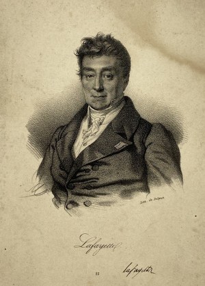 Delpech François Séraphin, Portrait de Marie Joseph du Motier, marquis de La Fayette, litografia