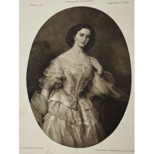 Winterhalter Franz, Portrét princeznej Heleny Sanguszkówny, heliogravúra z portfólia Portrety Polskie vol. I zošit II
