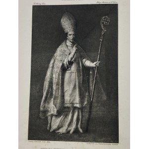 Frecher Daniel, Porträt des Bischofs Andrzej Trzebicki, Heliogravüre aus der Mappe Portrety Polskie vol. I Notizbuch II