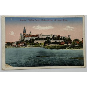 [Color postcard] Kraków. Wawel View of the Cracow Castle from the Vistula River 1915