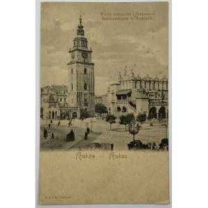 [Postcard] Kraków - Krakau. City hall tower and Cloth Hall