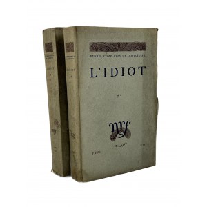 Dostojewski Fiodor, L`Idiot [Idiota], Paryż 1933