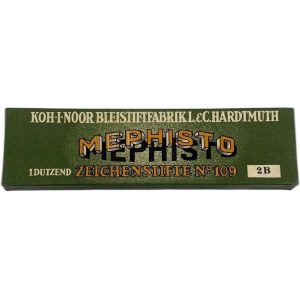 Ceruzky L. &amp; C. Hardtmuth. Kartónová škatuľa so sadou 12 ceruziek Mephisto.