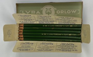 Ołówki Lyra - Orlow. Pudełko kartonowe z kompletem 12 ołówków.