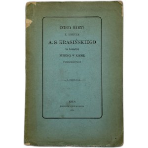 Krasiński Adam Stanisław, Cztery hymny x. biskupa A. S. Krasińskiego na pamiątkę bytności w Rzymie przedrukowane