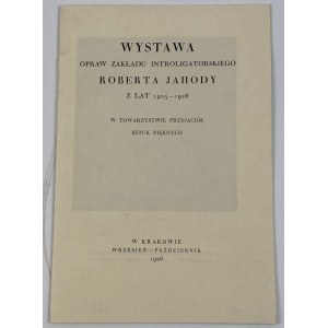 Ausstellung von Einbänden aus der Buchbinderei von Robert Jahoda aus den Jahren 1925-1926