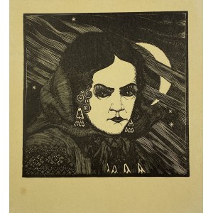 Jakubowski Stanisław, Marzana, woodcut from the Gods of the Slavs portfolio