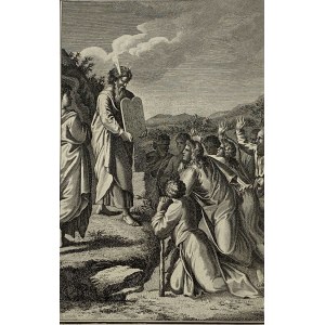 Édouard Schuler, Kupferstich [Moses mit der Darstellung des Dekalogs].
