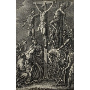 Schuler Édouard, copperplate engraving of Jesus Suffering on the Cross