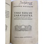 Nietzsche Friedrich, Tako rzecze Zaratustra [Halbleder] [Mortkowicz, 1908].