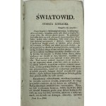 Der Swiatowid, eine Sammlung der interessantesten Romane und Artikel zeitgenössischer Autoren, sowohl in Übersetzung als auch im Original, die sich mit Wissenschaft und Unterhaltung beschäftigen