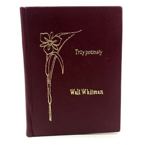 Whitman Walt, Trzy poematy [I polskie wydanie][Stanisław de Vincenz][okładka skórzana]