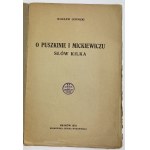 (ex libris Mieczysław Pszona) Lednicki Wacław O Puszkin i Mickiewiczu słów kilku Krakow 1924