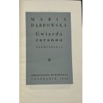 Dąbrowska Maria, Gwiazda Zaranna. Opowiadania [Ledereinband] [Titelblatt und Illustrationen von Jan Młodożeniec].