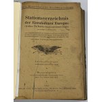 [Železnice] Stationsverzeichnis der Eisenbahnen Europas 1939 [Katalog evropských železničních stanic].