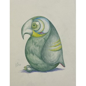 Bird. Drawing on paper. Original Marmot. Katowice