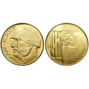 Itálie, efektní mince - 100 lir, 1943