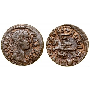 Poland, copper shilling (boratynka), 1666, Vilnius