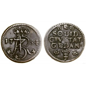Poľsko, šiling, 1754, Gdansk
