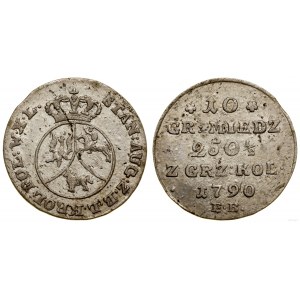 Polska, 10 groszy miedziane, 1790 EB, Warszawa