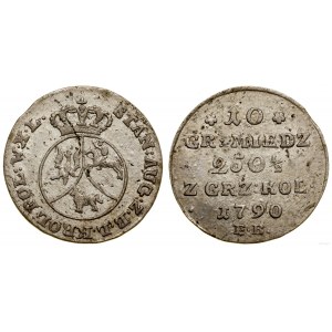 Poľsko, 10 medených grošov, 1790 EB, Varšava