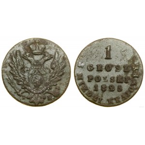 Poland, 1 Polish penny made of domestic copper, 1825 IB, Warsaw
