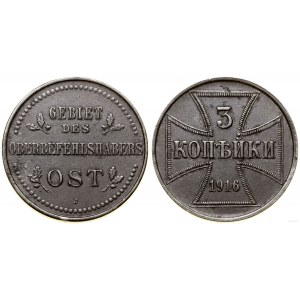Poľsko, 3 kopejky, 1916 J, Hamburg