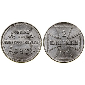 Poľsko, 2 kopejky, 1916 J, Hamburg