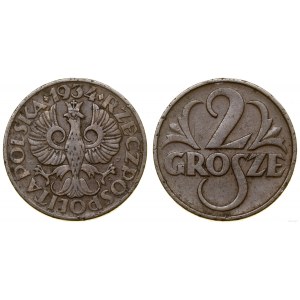 Poland, 2 pennies, 1934, Warsaw
