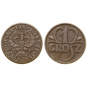 Poľsko, 1 grosz, 1933, Varšava