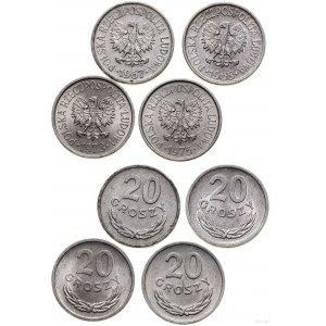 Poland, set of 4 x 20 pennies, Warsaw