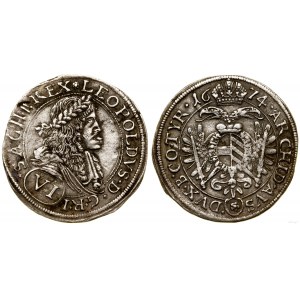 Austria, 6 krajcars, 1674, Vienna