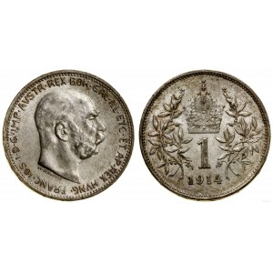 Rakousko, 1 koruna, 1914, Vídeň