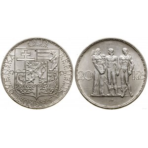 Czechosłowacja, 20 koron, 1933, Kremnica