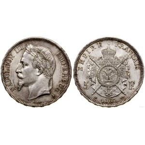 Francúzsko, 5 frankov, 1867 A, Paríž