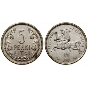 Lithuania, 5 litas, 1925, Kaunas