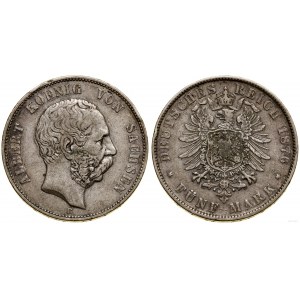 Deutschland, 5 Mark, 1876 E, Muldenhütten