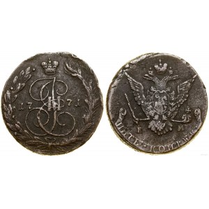 Rosja, 5 kopiejek, 1771 EM, Jekaterinburg