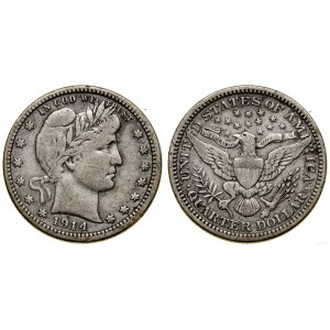 Vereinigte Staaten von Amerika (USA), 1/4 Dollar, 1914, Philadelphia