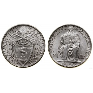 Watykan (Państwo Kościelne), 50 centesimi, 1942, Rzym