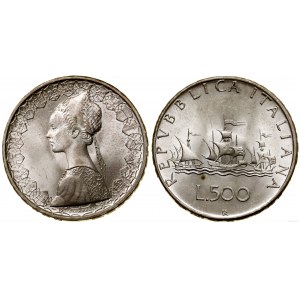 Itálie, 500 lir, 1967, Řím