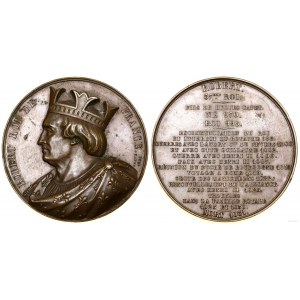 Francúzsko, medaila zo série Panovníci Francúzska - Robert II. Pobožný, 1838